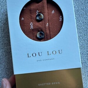 Lou Lou and company Brown Knotted Gown newborn